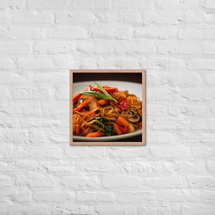 Kimchi Japchae Framed poster 🤤 from Yumify.AI