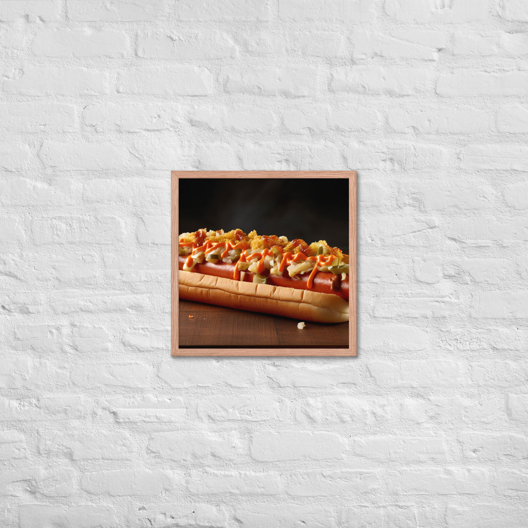 Kimchi Hot Dog Framed poster 🤤 from Yumify.AI