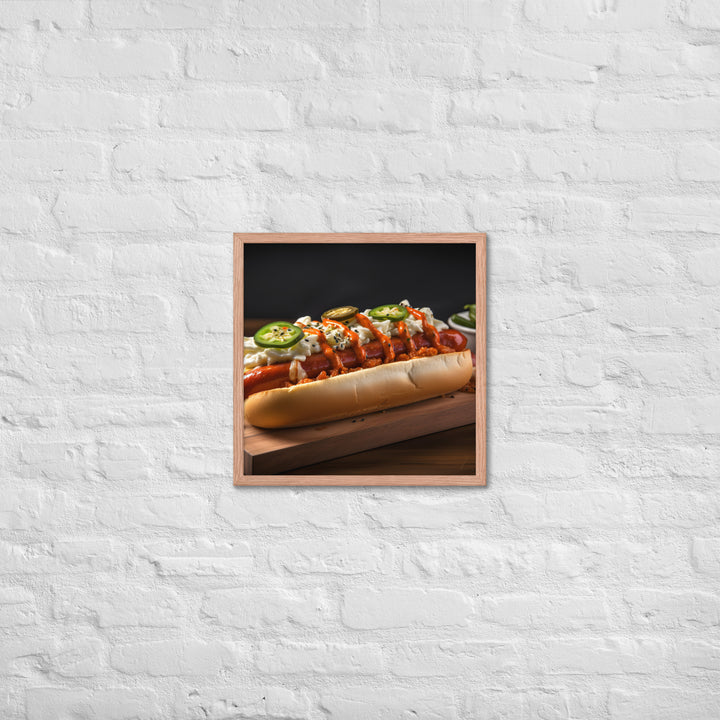 Kimchi Hot Dog Framed poster 🤤 from Yumify.AI