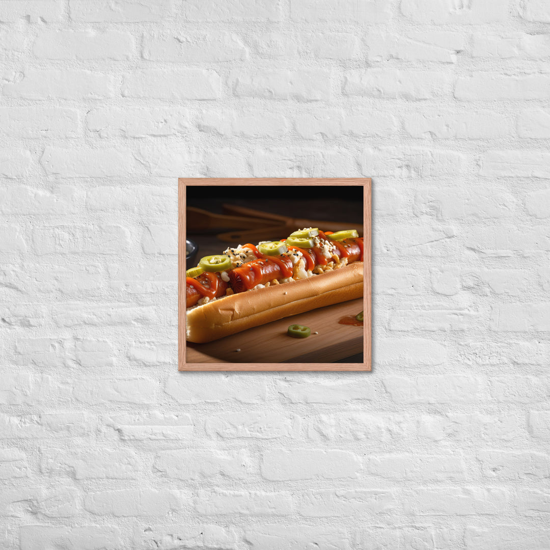 Kimchi Hot Dog Framed poster 🤤 from Yumify.AI