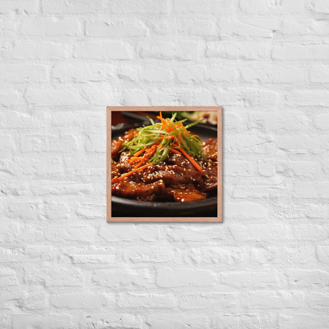 Kimchi Bulgogi Framed poster 🤤 from Yumify.AI