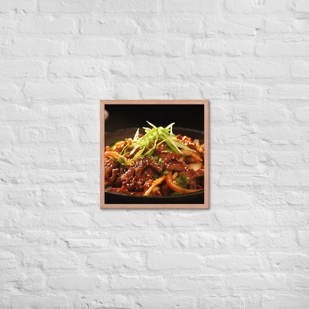 Kimchi Bulgogi Framed poster 🤤 from Yumify.AI