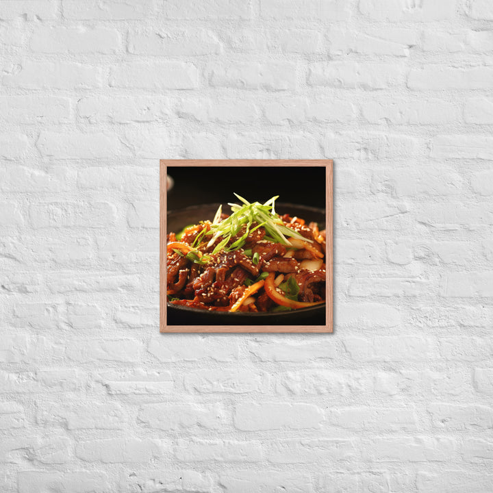 Kimchi Bulgogi Framed poster 🤤 from Yumify.AI