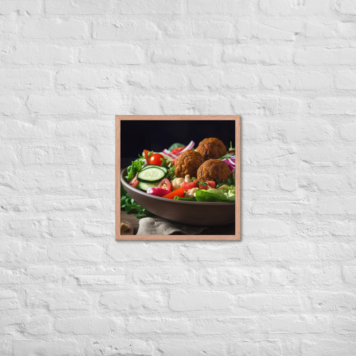 Falafel Salad Bowl Framed poster 🤤 from Yumify.AI