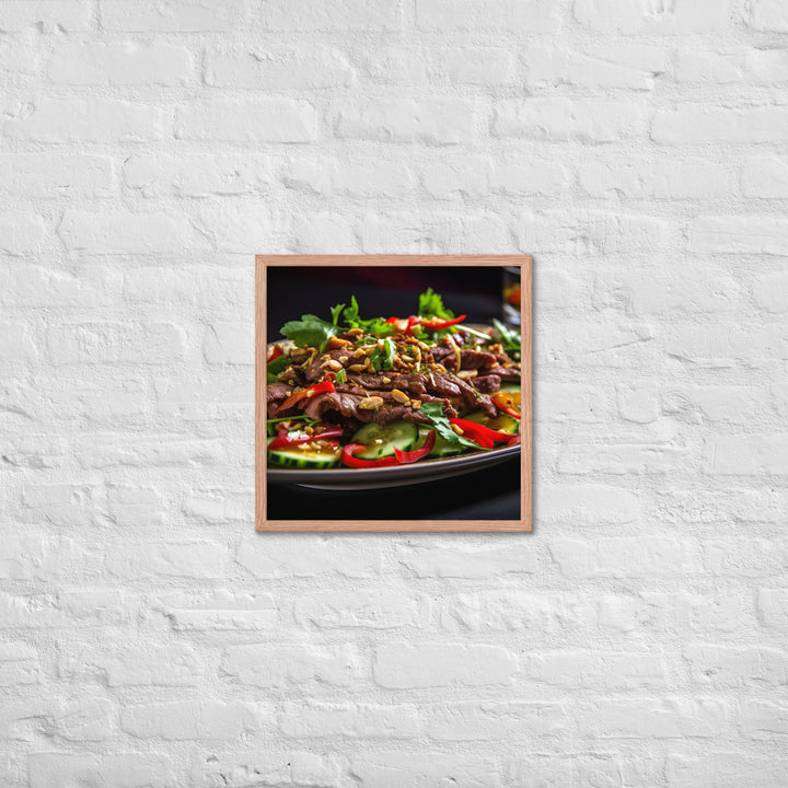 Thai Beef Salad Framed poster 🤤 from Yumify.AI