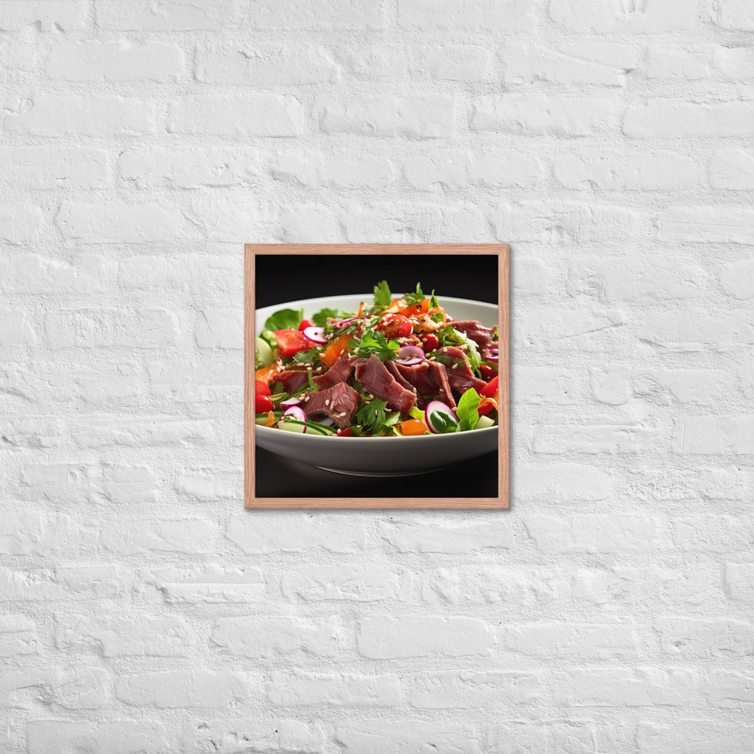 Thai Beef Salad Framed poster 🤤 from Yumify.AI