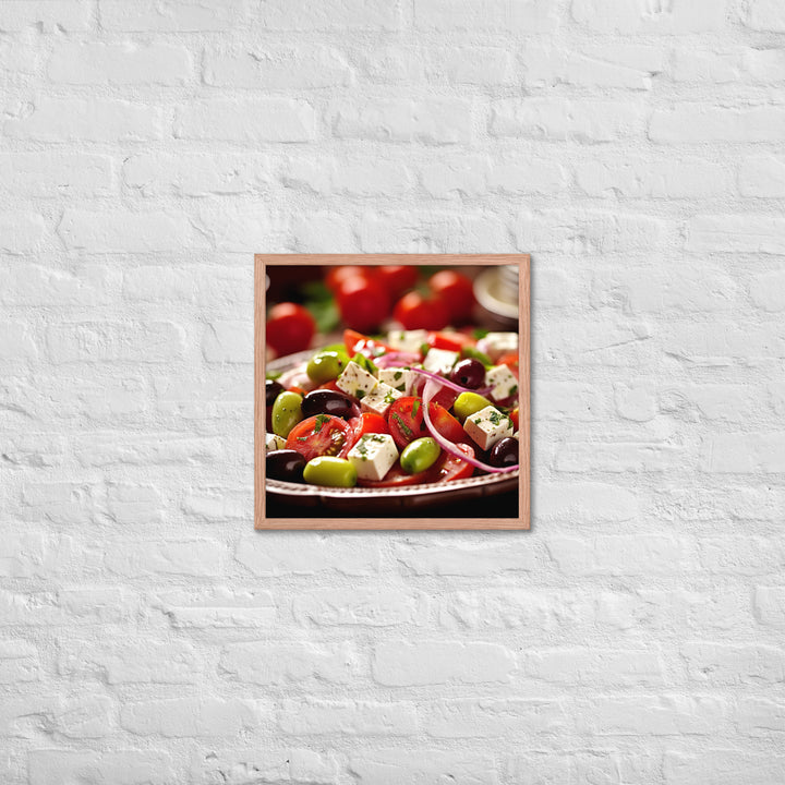Greek Salad Framed poster 🤤 from Yumify.AI