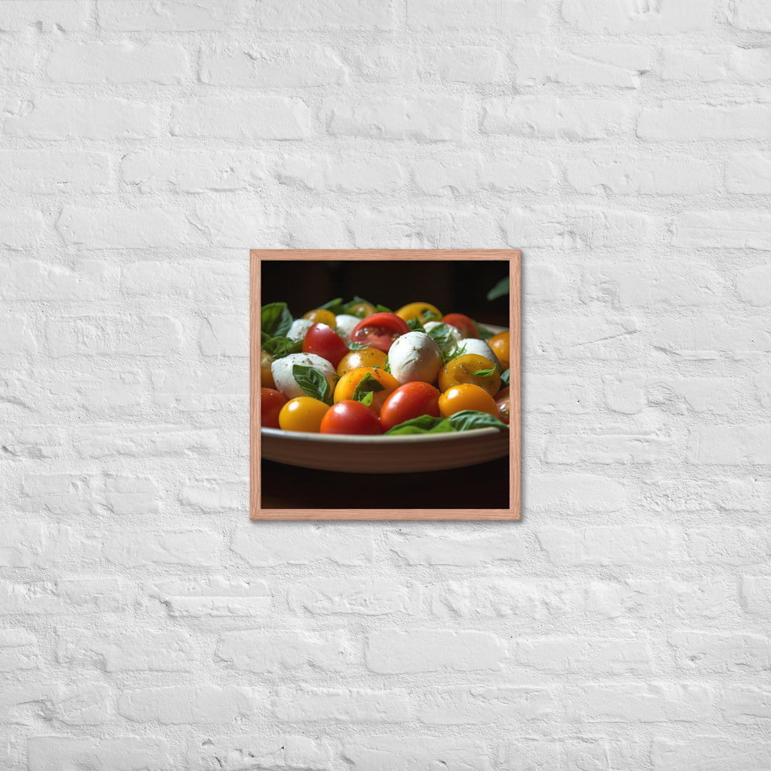 Tomato and Mozzarella Salad Framed poster 🤤 from Yumify.AI