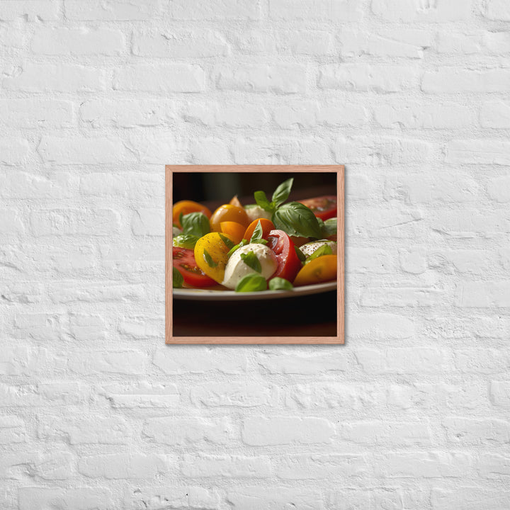 Tomato and Mozzarella Salad Framed poster 🤤 from Yumify.AI