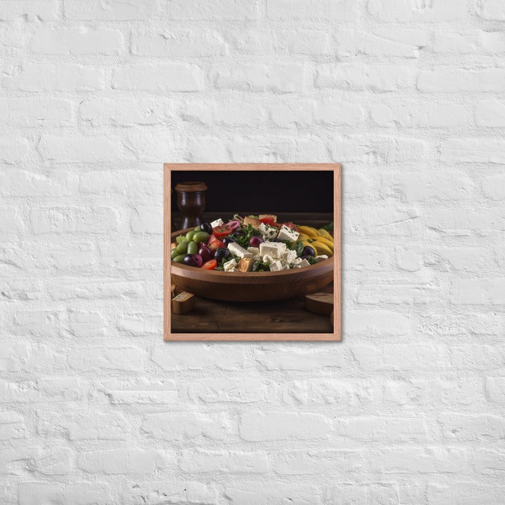 Tantalizing Greek salad Framed poster 🤤 from Yumify.AI