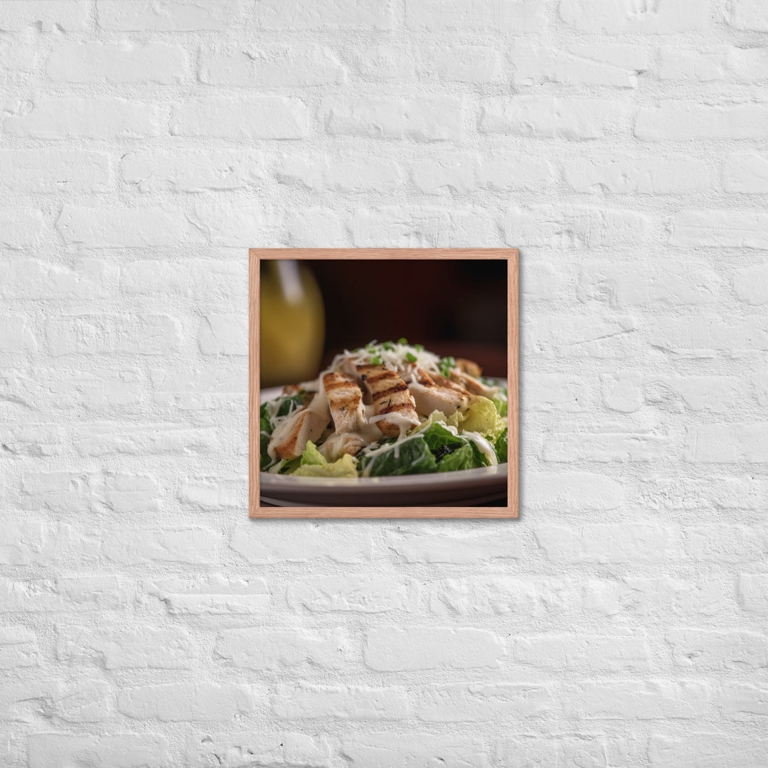 Grilled Chicken Caesar Framed poster 🤤 from Yumify.AI