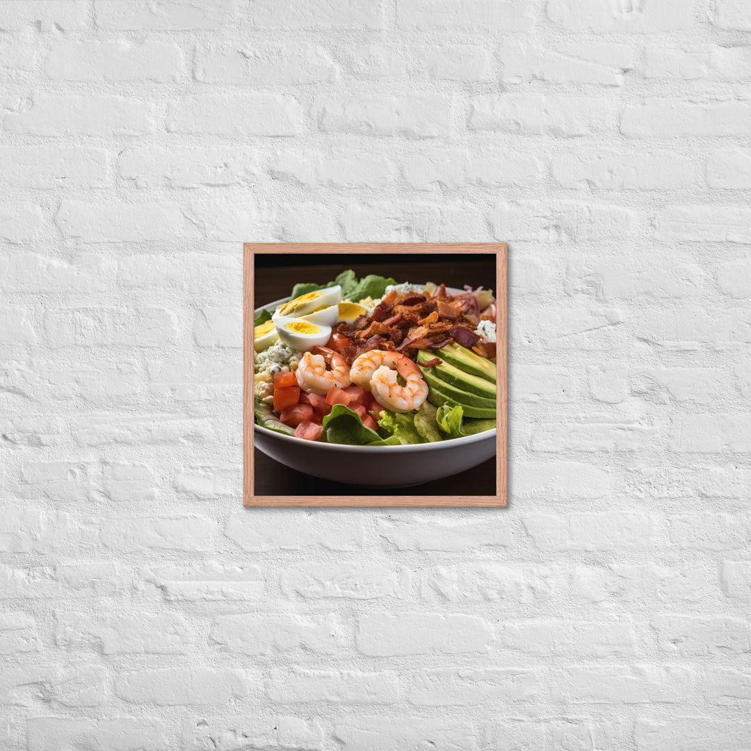 Cobb salad with shrimp Framed poster 🤤 from Yumify.AI