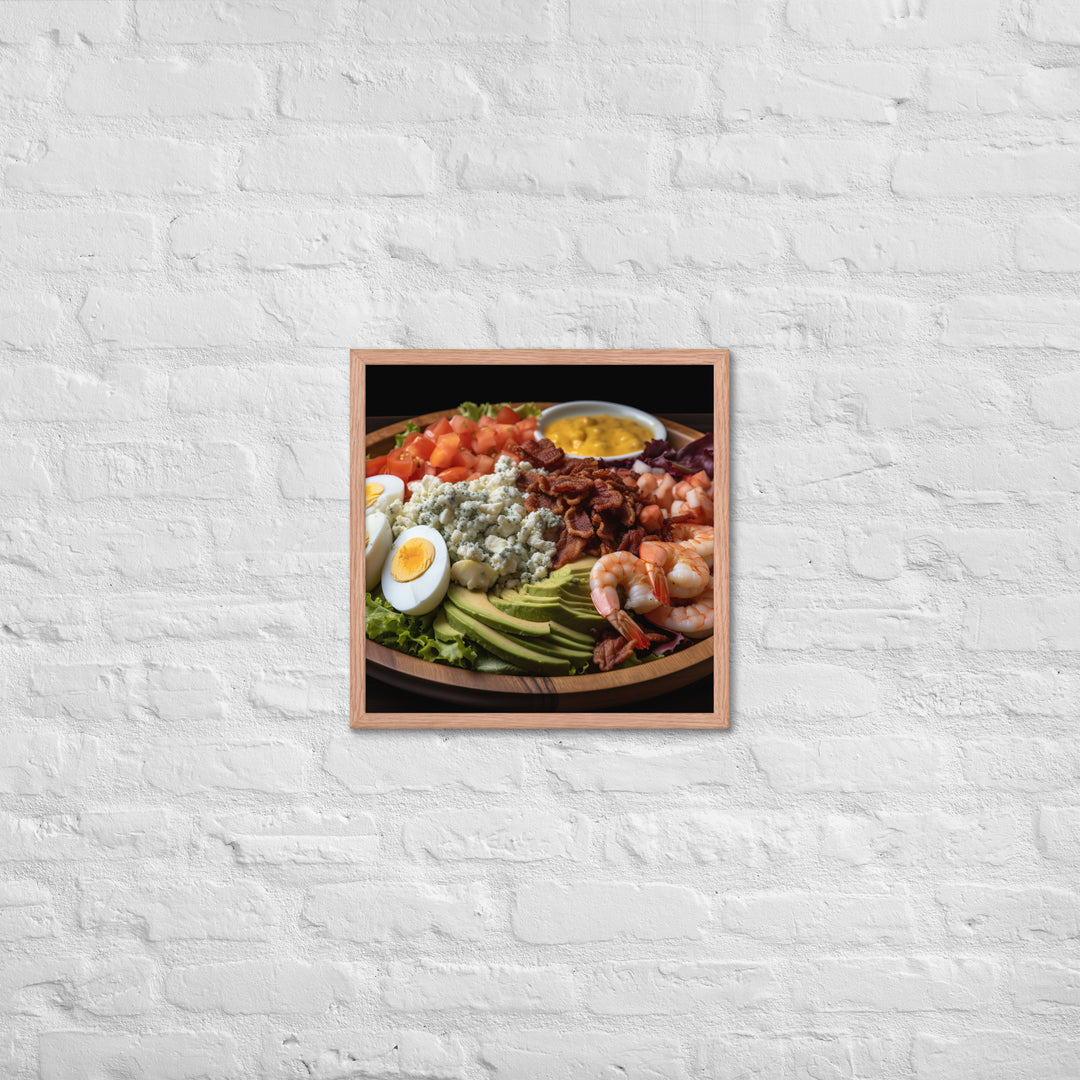 Cobb salad with shrimp Framed poster 🤤 from Yumify.AI