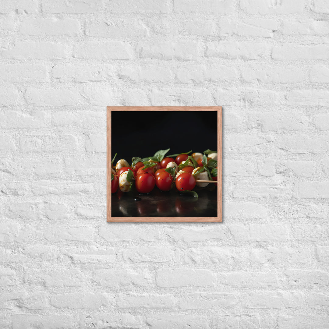 Caprese Skewers Framed poster 🤤 from Yumify.AI