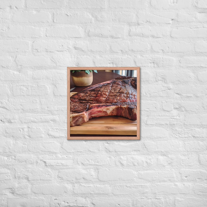 The Porterhouse Steak for Hungry Souls Framed poster 🤤 from Yumify.AI