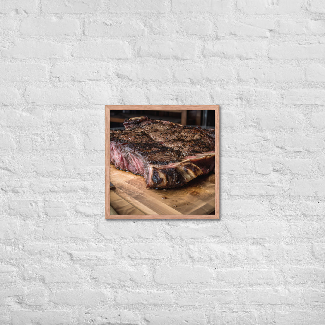 The Porterhouse Steak for Hungry Souls Framed poster 🤤 from Yumify.AI