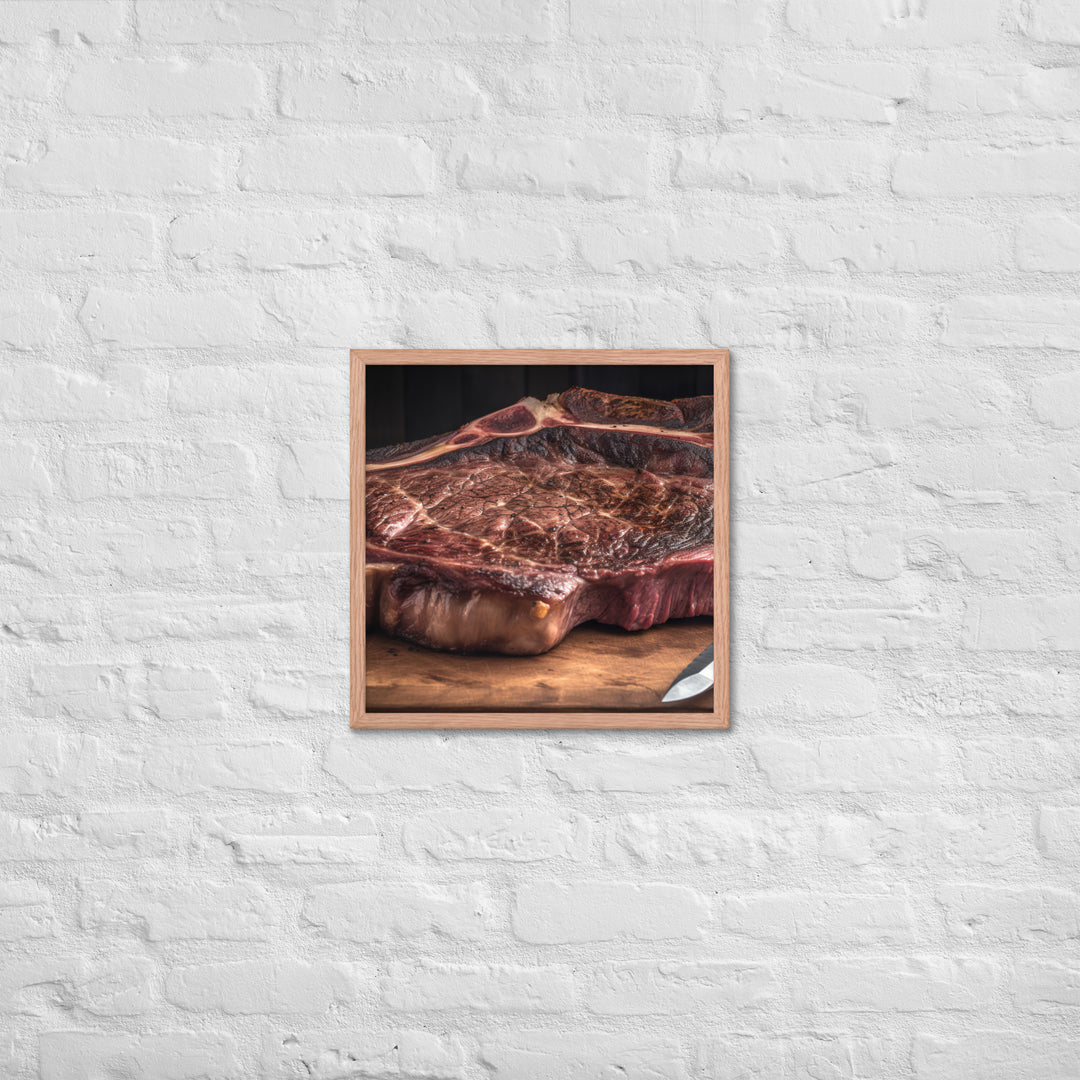 The Porterhouse Steak for Hungry Souls Framed poster 🤤 from Yumify.AI