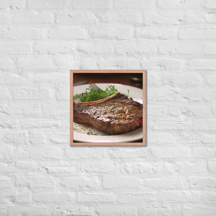 T-Bone Steak Medium Rare Framed poster 🤤 from Yumify.AI