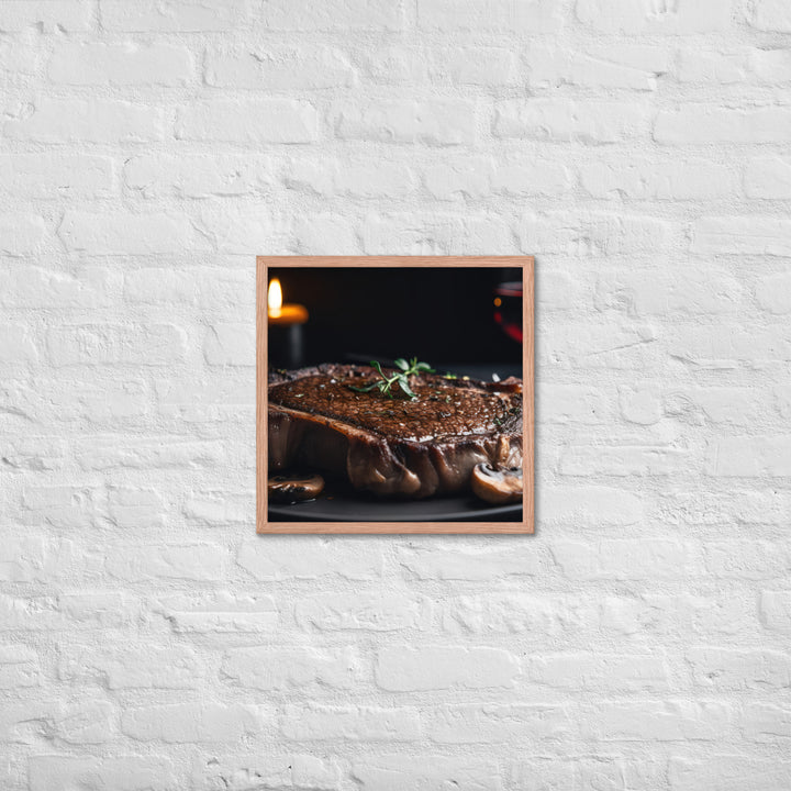 Pan Seared Ribeye Framed poster 🤤 from Yumify.AI