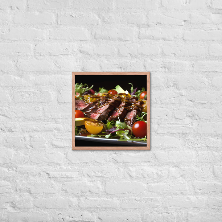 Hanger Steak Salad with Balsamic Glaze Framed poster 🤤 from Yumify.AI