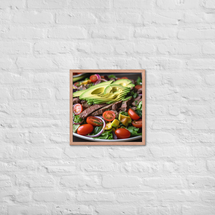 Grilled Skirt Steak Salad Framed poster 🤤 from Yumify.AI