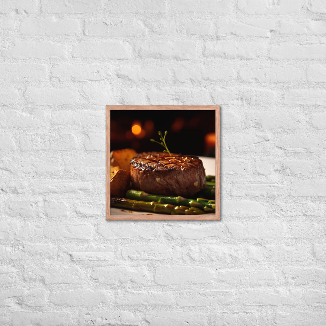 Grilled Filet Mignon Framed poster 🤤 from Yumify.AI