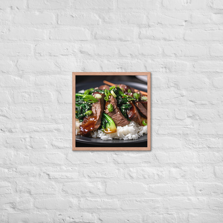 Asian Style Skirt Steak Framed poster 🤤 from Yumify.AI