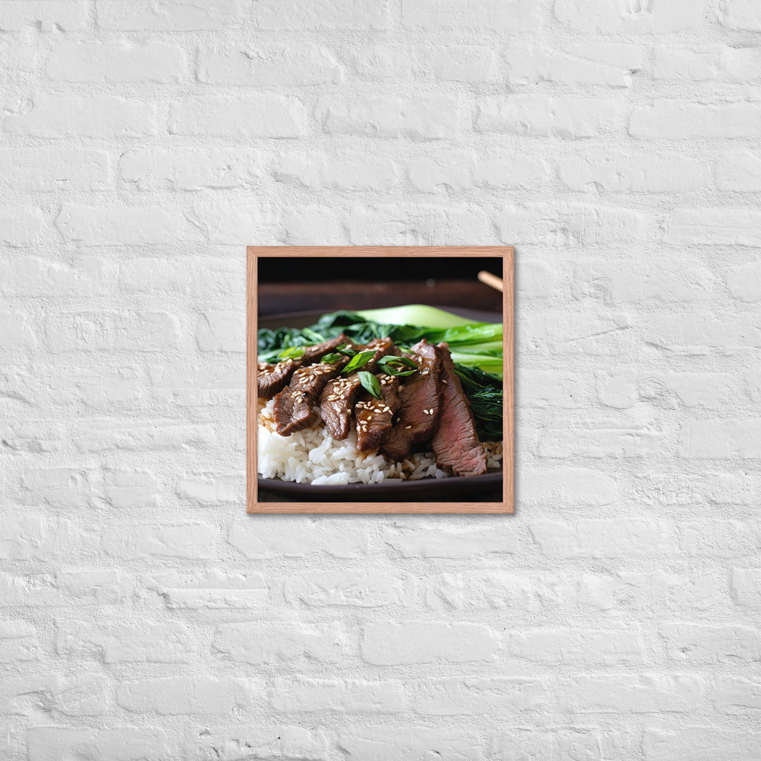 Asian Style Skirt Steak Framed poster 🤤 from Yumify.AI