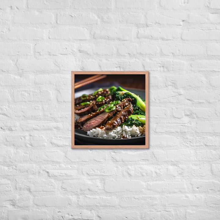 Asian Style Skirt Steak Framed poster 🤤 from Yumify.AI