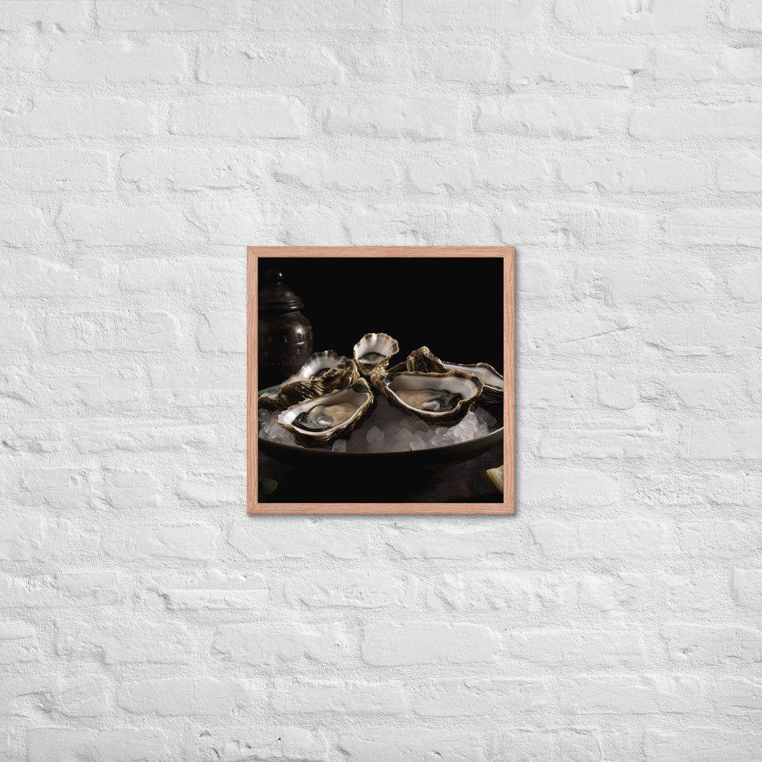 Savory Belon Oysters Framed poster 🤤 from Yumify.AI