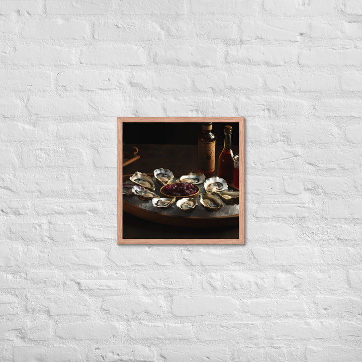 Savor the Sweetness of Kumamoto Oysters Framed poster 🤤 from Yumify.AI