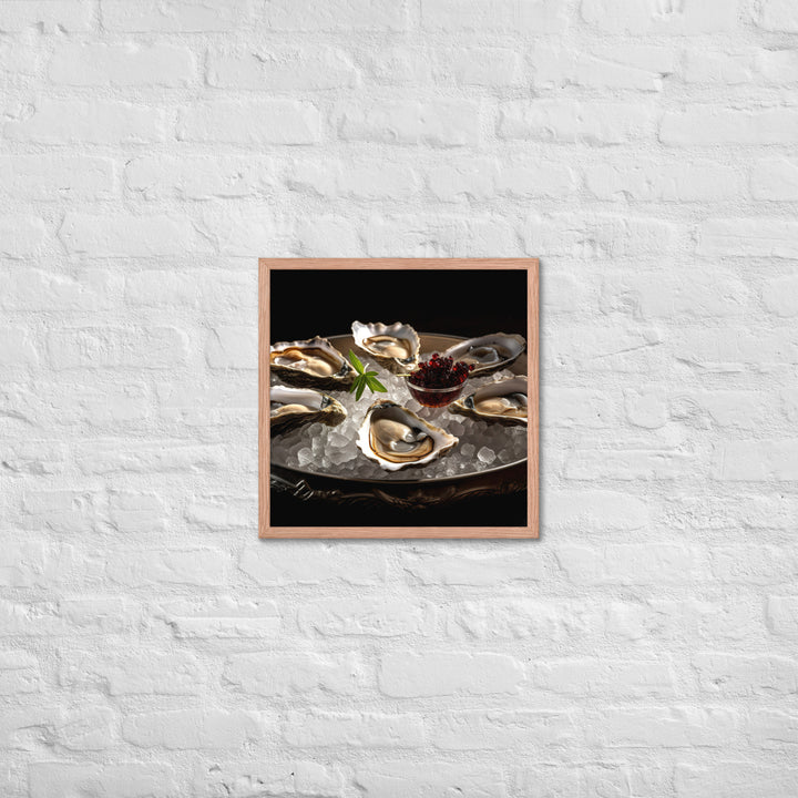 Kumamoto Oysters A Sensuous Delight Framed poster 🤤 from Yumify.AI