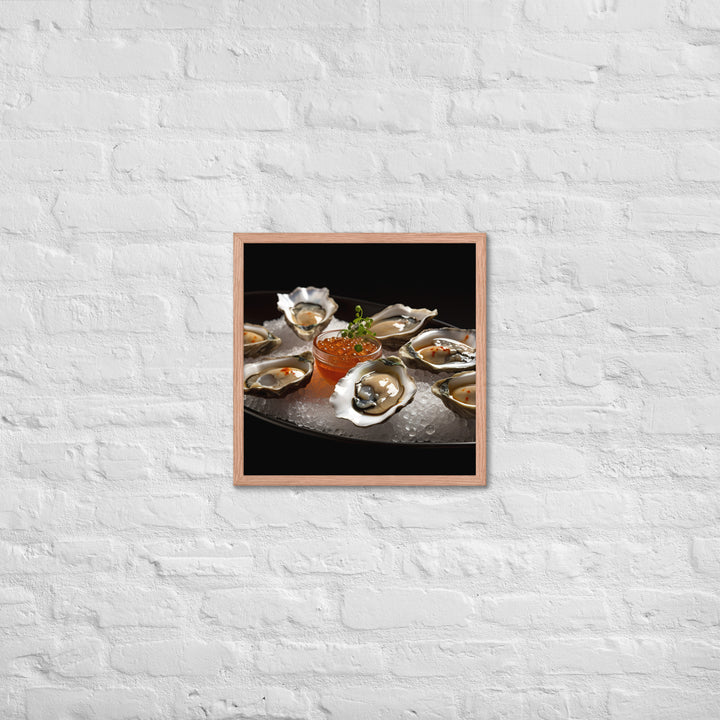 Kumamoto Oysters A Sensuous Delight Framed poster 🤤 from Yumify.AI