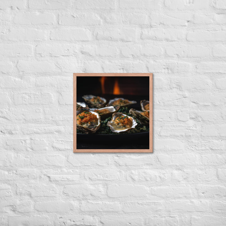 Eastern Oysters Rockefeller Framed poster 🤤 from Yumify.AI