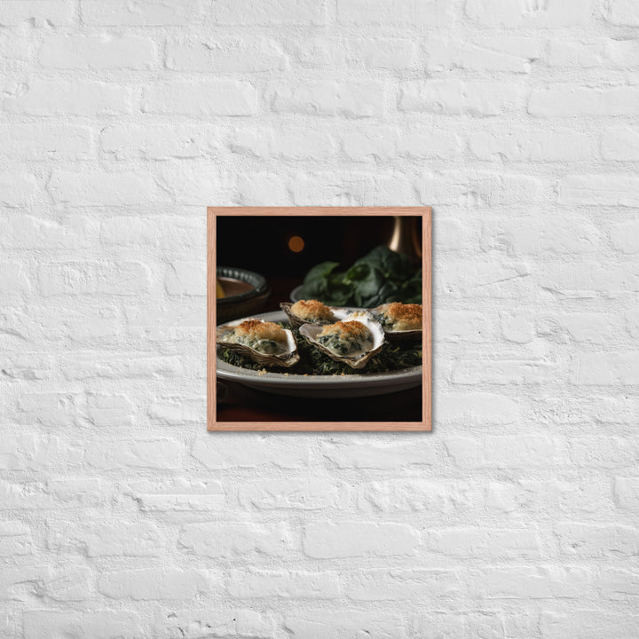 Blue Point Oysters Rockefeller Framed poster 🤤 from Yumify.AI