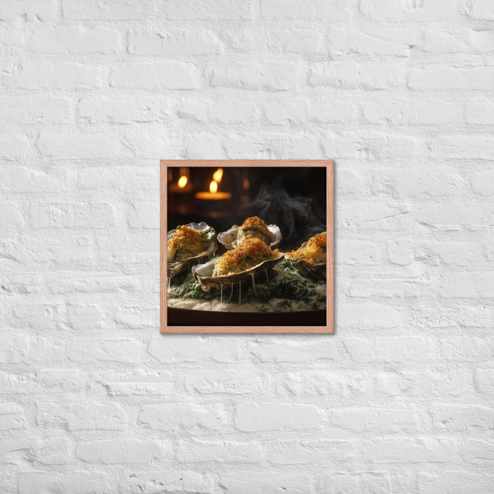 Blue Point Oysters Rockefeller Framed poster 🤤 from Yumify.AI