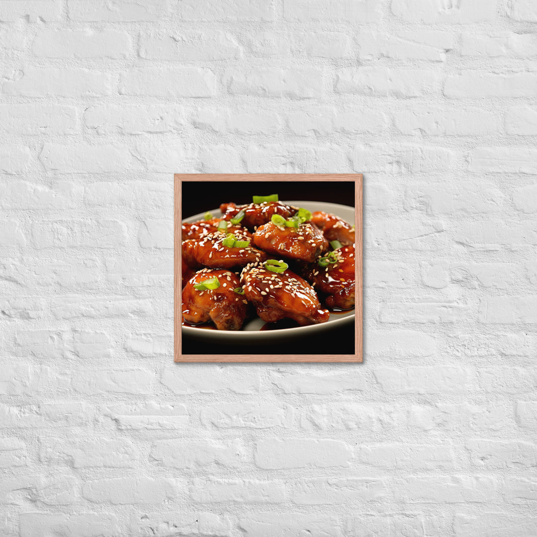 Teriyaki Wings Framed poster 🤤 from Yumify.AI