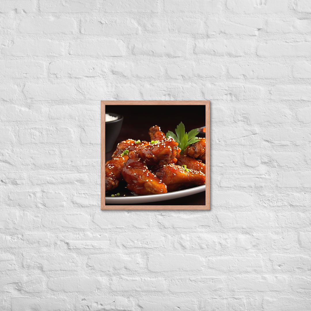 Teriyaki Wings Framed poster 🤤 from Yumify.AI