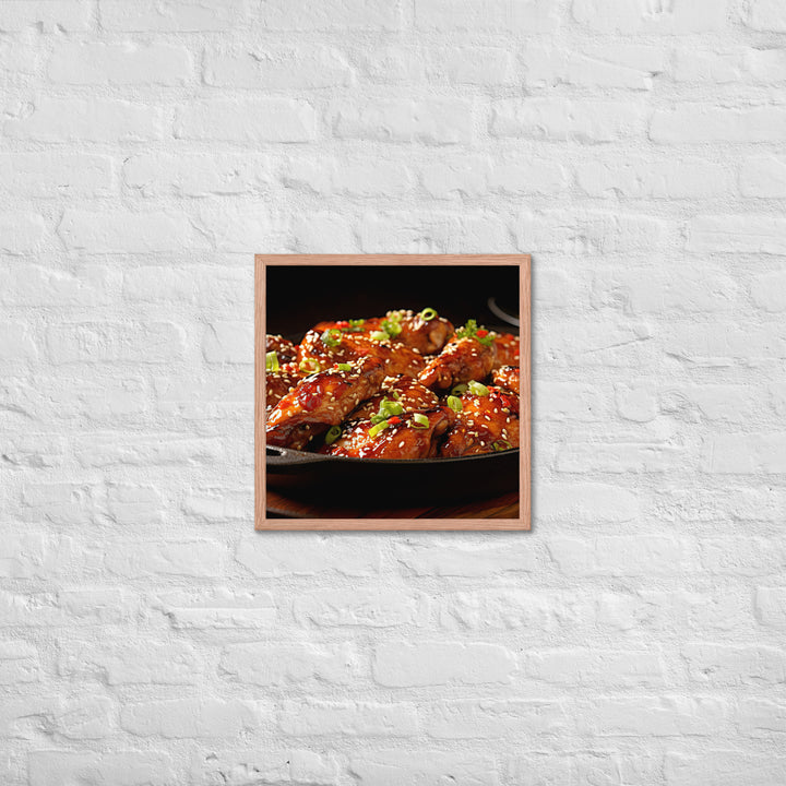 Spicy Korean Wings Framed poster 🤤 from Yumify.AI