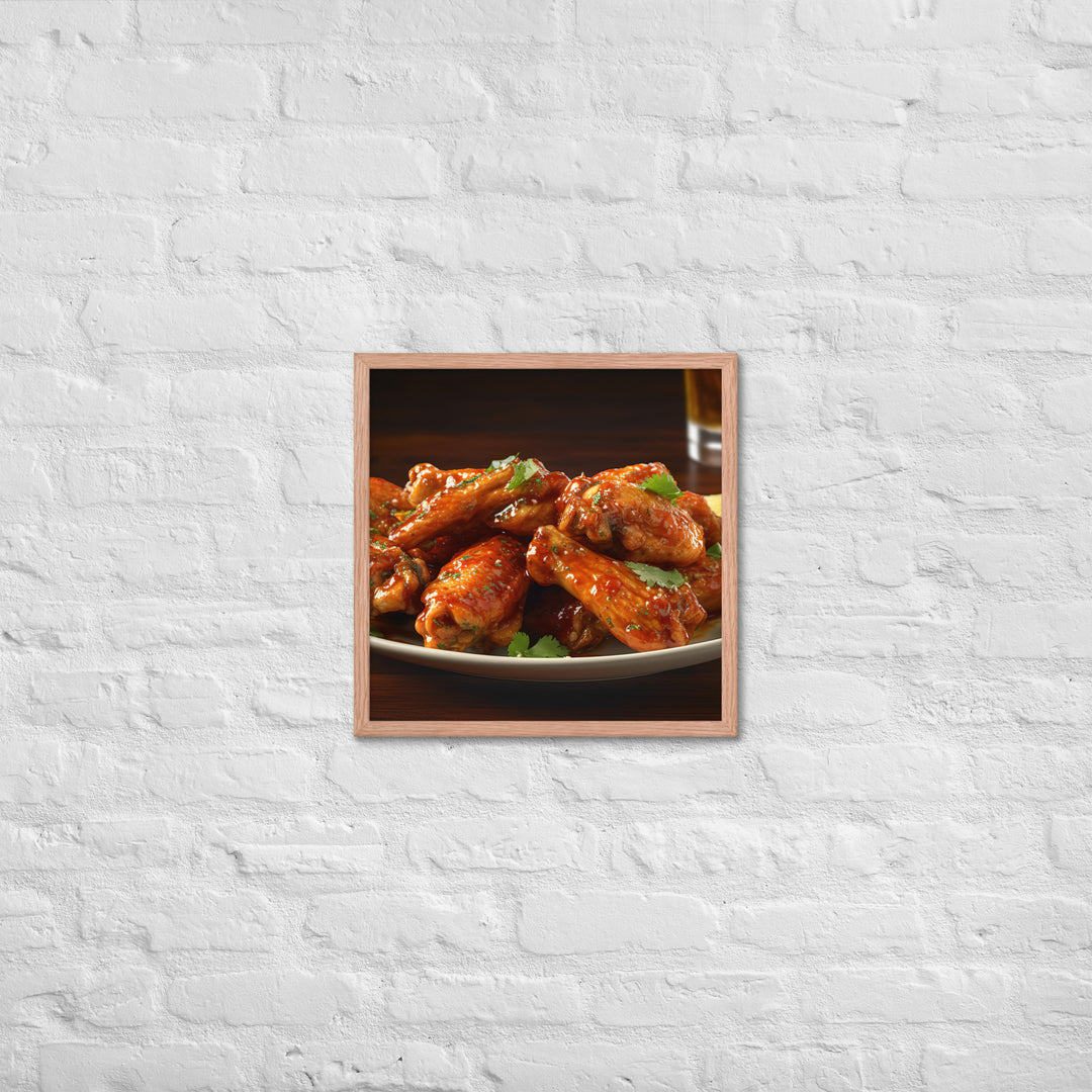 Mango Habanero Wings Framed poster 🤤 from Yumify.AI