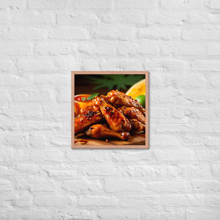 Mango Habanero Wings Framed poster 🤤 from Yumify.AI