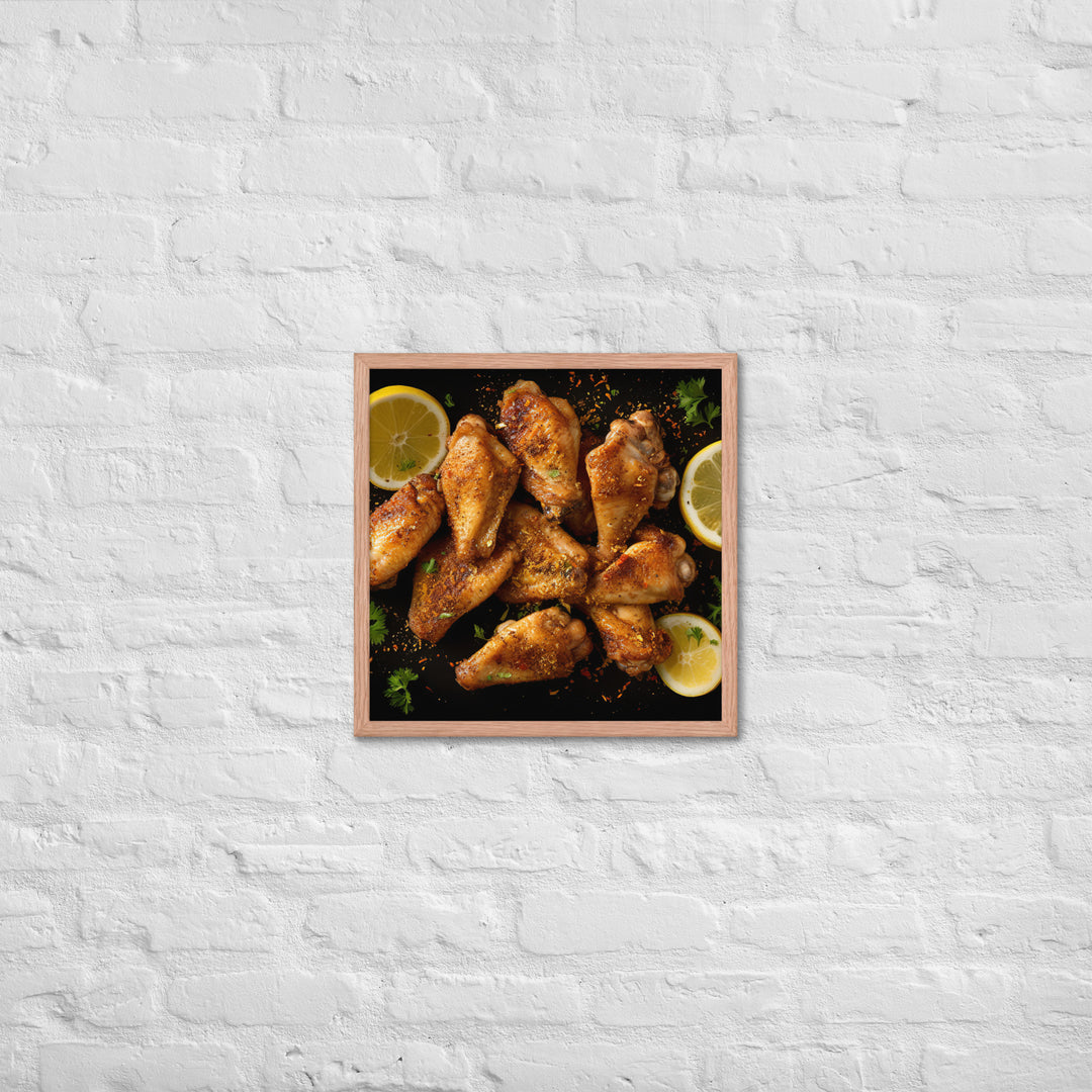 Lemon Pepper Wings Framed poster 🤤 from Yumify.AI