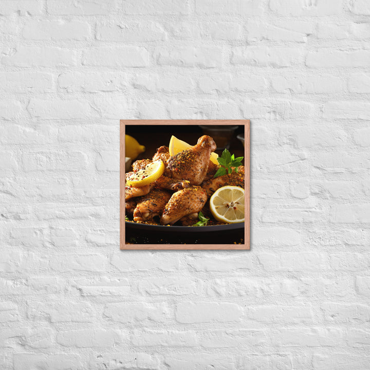 Lemon Pepper Wings Framed poster 🤤 from Yumify.AI