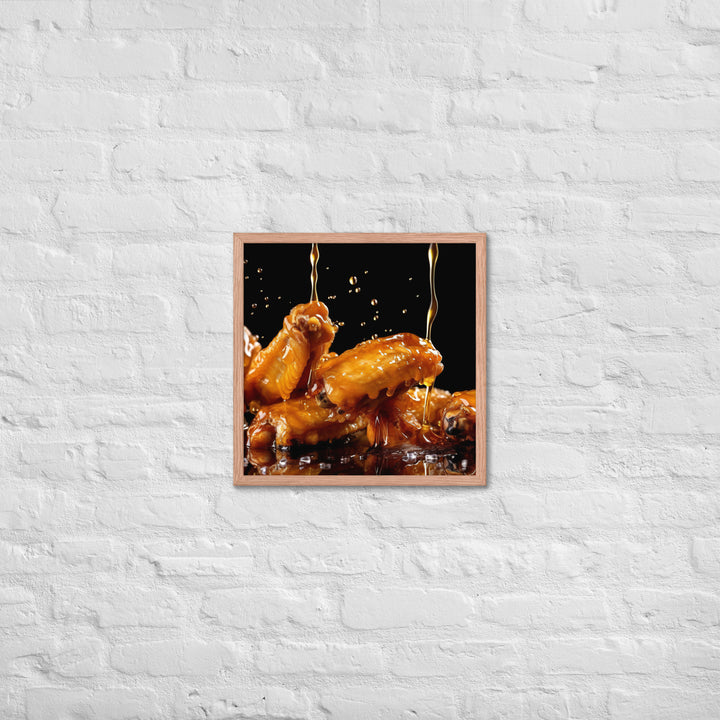 Honey Mustard Wings Framed poster 🤤 from Yumify.AI