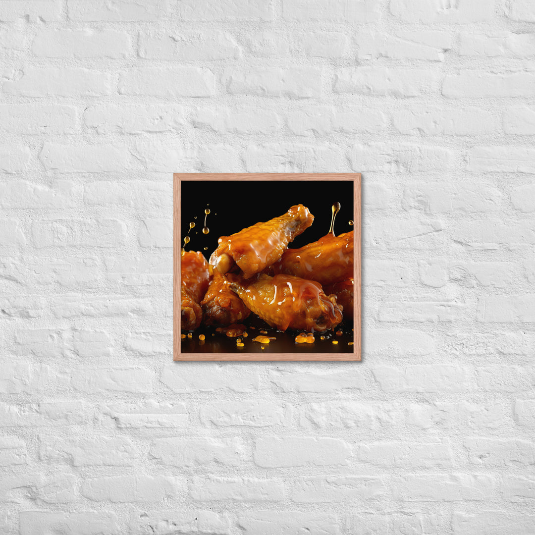 Honey Mustard Wings Framed poster 🤤 from Yumify.AI