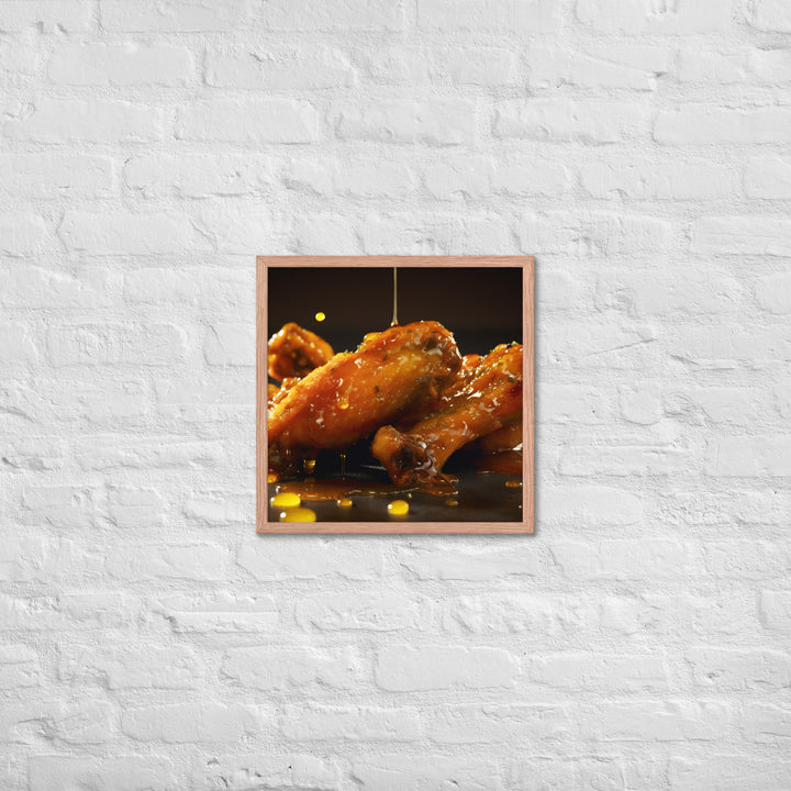 Honey Mustard Wings Framed poster 🤤 from Yumify.AI