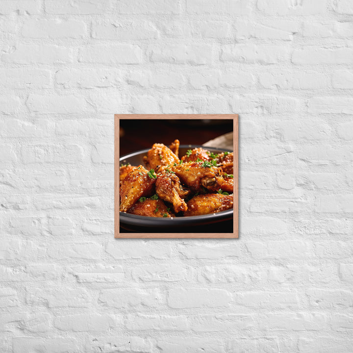 Garlic Parmesan Wings Framed poster 🤤 from Yumify.AI