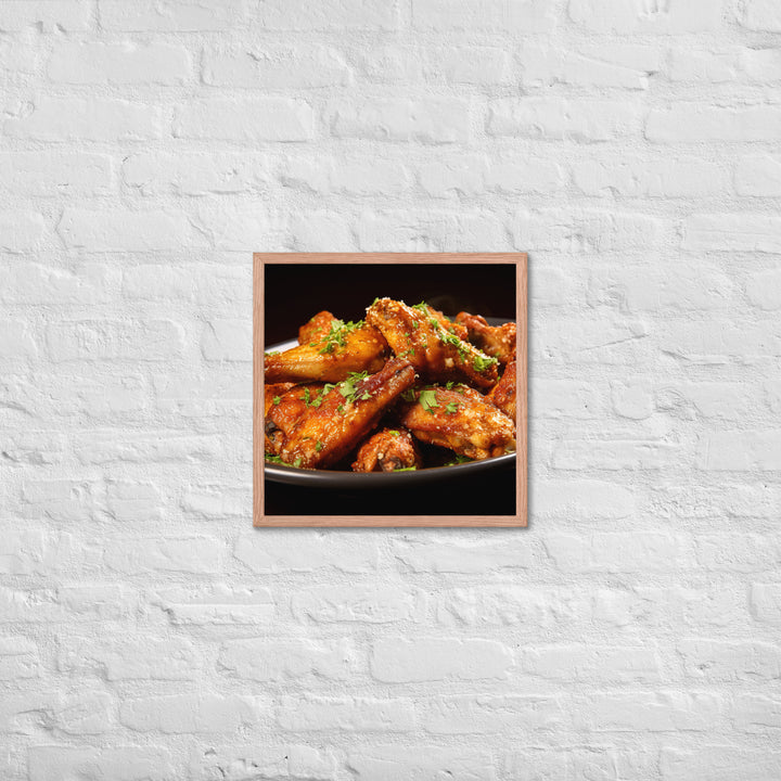 Garlic Parmesan Wings Framed poster 🤤 from Yumify.AI