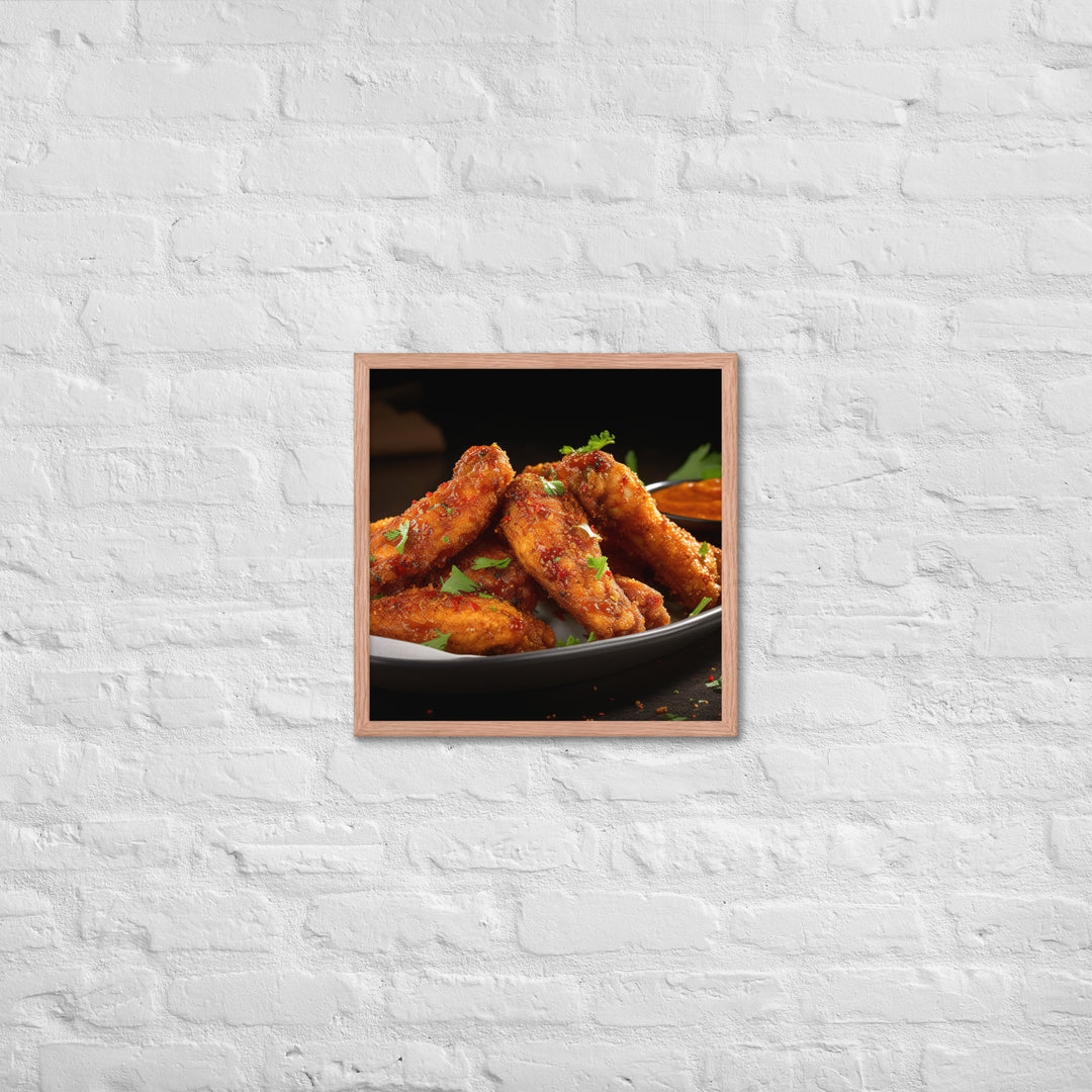 Cajun Wings Framed poster 🤤 from Yumify.AI