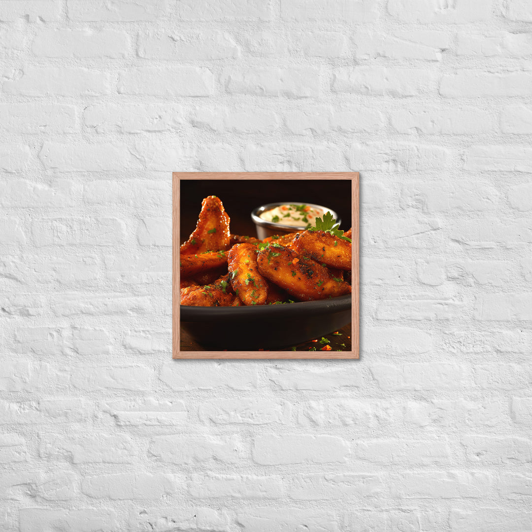 Cajun Wings Framed poster 🤤 from Yumify.AI